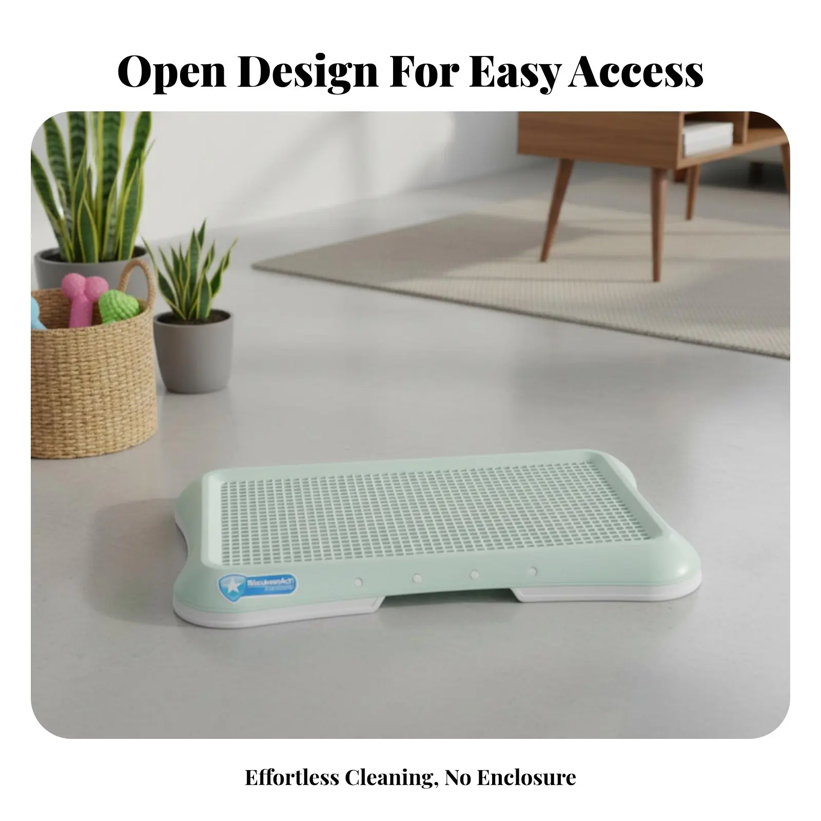 Indoor Dog Potty Detachable Dog Potty Tray Pee Pad Holder Easy to Clean Grated Pet Toilet Large Capacity for Pups