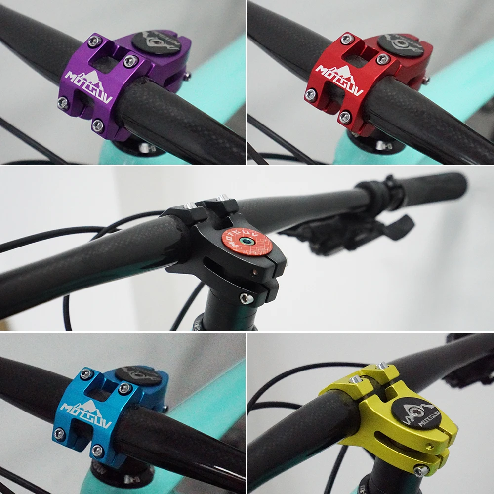 MOTSUV Bicycle Stem Road MTB Bike Handlebar Stem31.8mm Fork 28.6mm Cycling Aluminum Alloy CNC High strength Short Handlebar Part