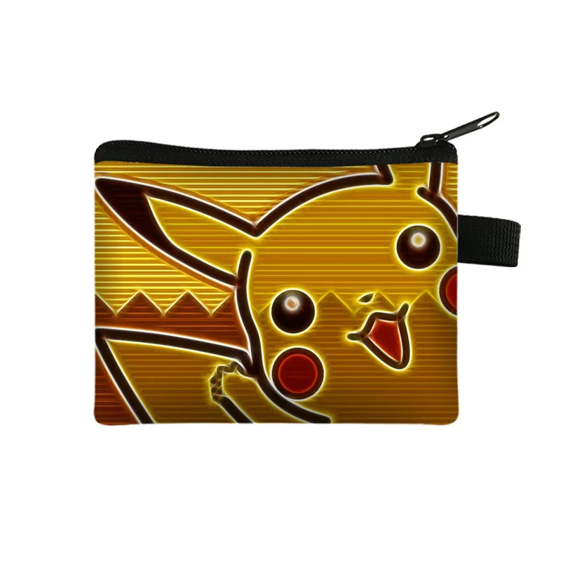 Pokemon Anime Children's Zero Wallet Cartoon Pikachu Coin Wallet Girl Boy Cosplay Anime Coin Key Print Storage Bag Portable Gift