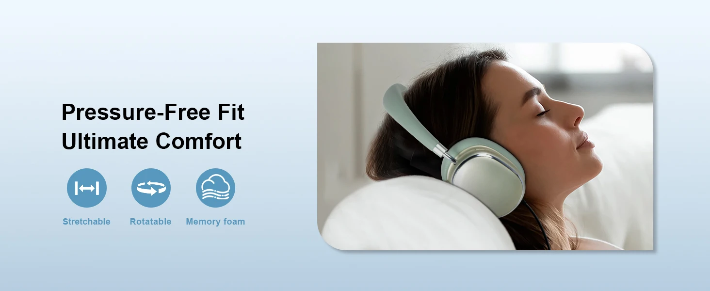Hybride Kopfhörer mit aktiver Geräuschunterdrückung und Knopfsteuerung, 65 Stunden Spielzeit, Over-Ear-Kopfhörer, kabelloses Bluetooth 6.0, hochauflösendes Audio – Detail 15