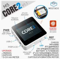 M5Stack Core2 v1.1 ESP32 Touch Screen IoT Development Kit Graphical Programming Master Control