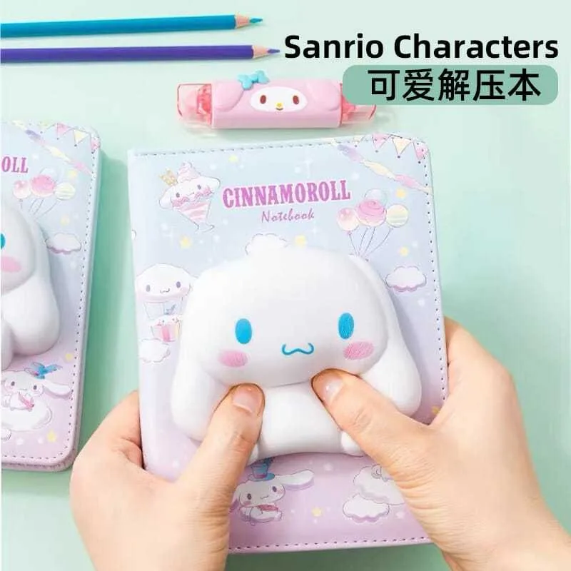 

3D Stress Relief Sanrio Hello Kitty Series Mini Notebook Student School Writing Kawaii Children's Products Manual Creative Gift