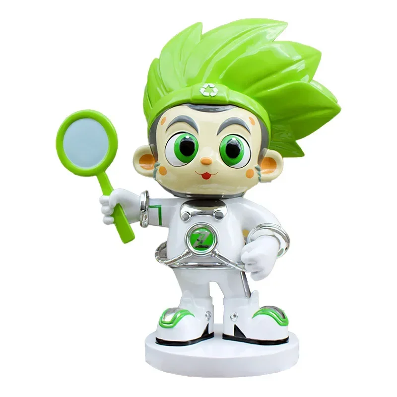 Outdoor city square cartoon sculpture, large environmental protection image mascot decoration, fiberglass figure sculpture