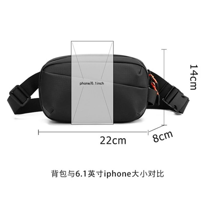 Men's Stylish Oxford Sling Bag - Multi-Use Crossbody Sports Chest Pack Waist Bag Compact and Lightweight Outdoor Carry Bag