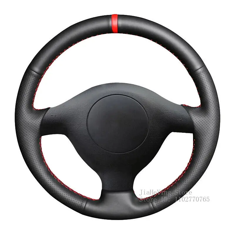 

Hand-Stitched DIY Genuine Leather Steering Wheel Cover For Volkswagen VW Bora Non-Slip Grip Interior Accessories