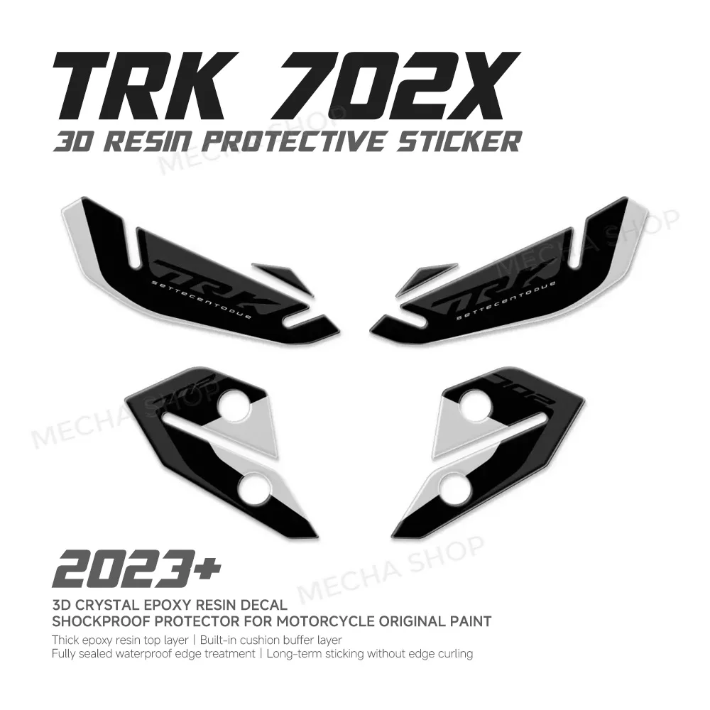 Motorcycle Handguard Decals Fairing Protection 3D Stickers For Benelli TRK 702 / X 2023-2024