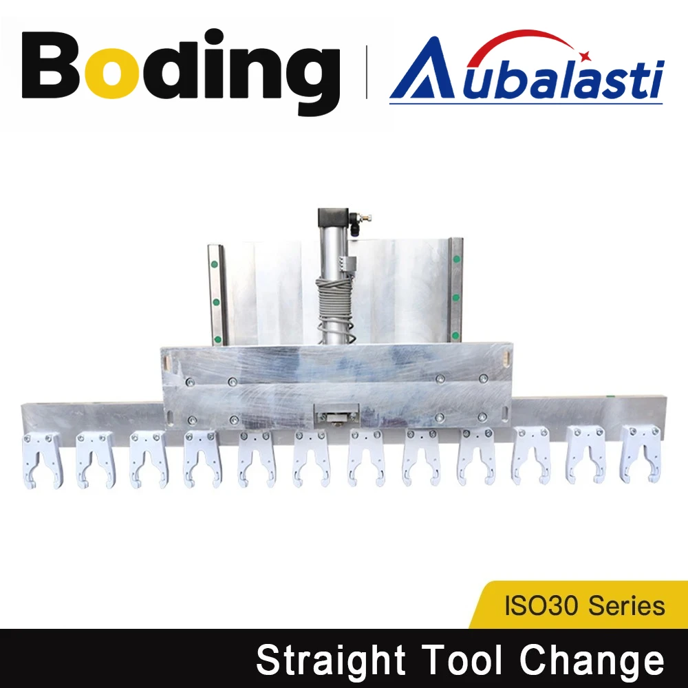 BODING Engraving Machine Tool ISO30 Straight Tool Change With Cylinder CNC Router Spindle Tool Holder 8-16 Stations