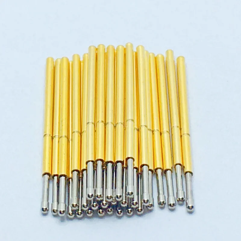 หัวเข็มทดสอบสปริง P50-D จำนวน 20/100 ชิ้น ขาทดสอบ Pogo Pin P50-1D อุปกรณ์ทดสอบ PCB ICT ไฟฟ้า ขนาด 0.60/0.68/16.55 มม. หัวเข็มกลม