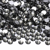 SS3-SS60 Black Diamond Crystals Non-hotfix Rhinestones And Decorations Black Nail Art Diamond Dmc Rhinestone Applique Flatback