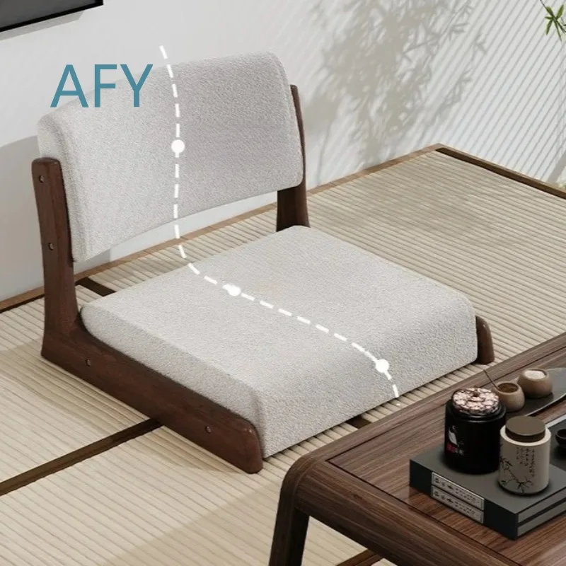 Japanese Tatami Floor Chair for Home Office Living Room Bedroom Bay Window Meditating Floor Sitting Folding Stool Legless