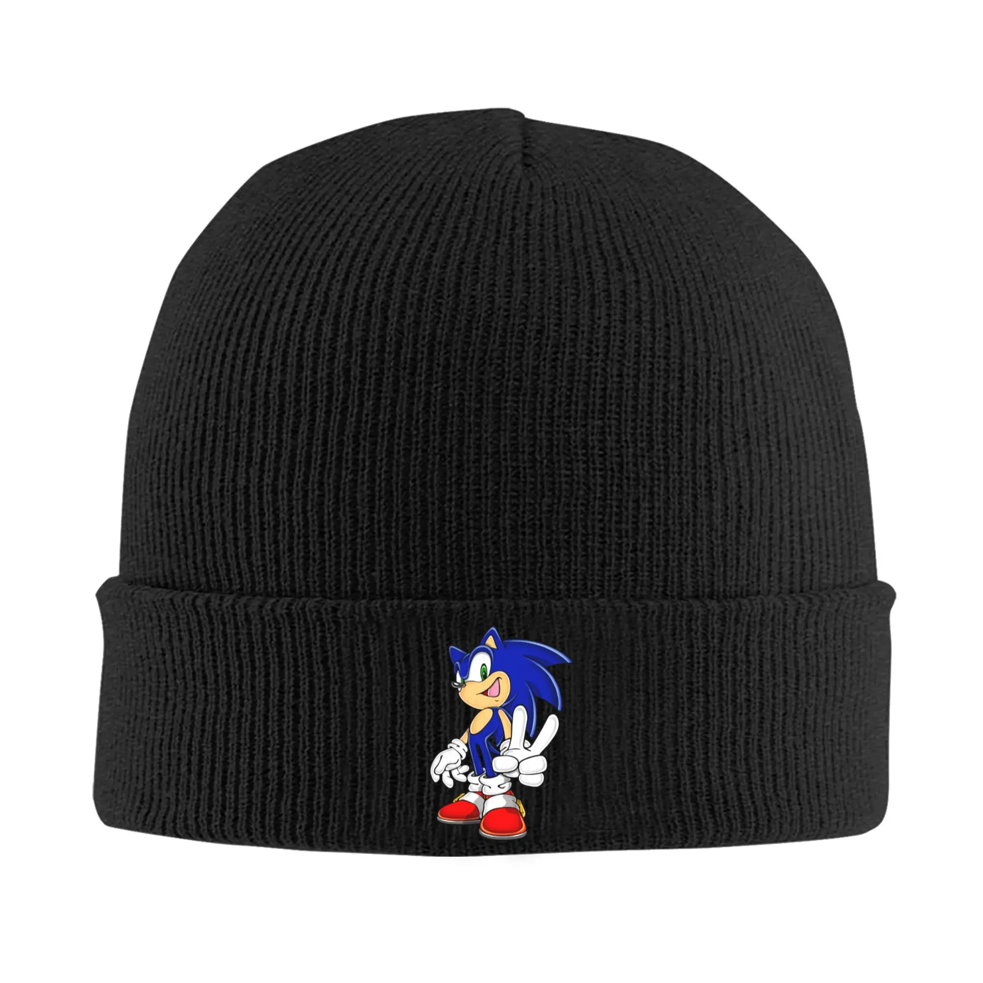 Shadows Knitted Hat for Women Men Beanies Autumn Winter Hat Acrylic Super Sonic Crochet Cap