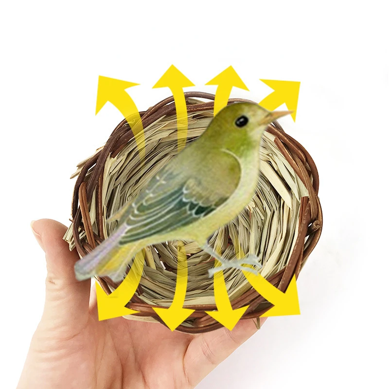 Hand Made Bird Nest Bird Cage Natural Grass Egg Cage Bird House Outdoor Decorative Weaved Hanging Parrot Nest Houses Pet Bedroom