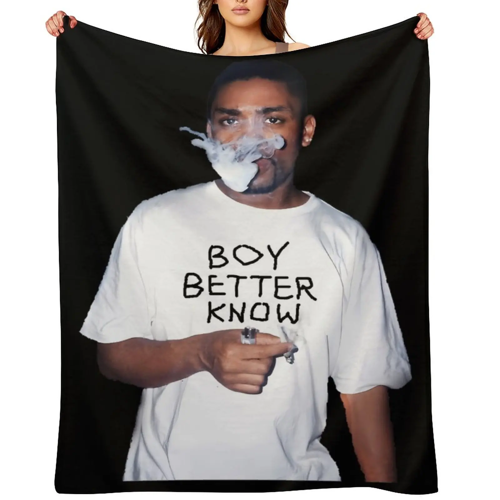 

Wiley aka Eskiboy - bbk Tee Throw Blanket Camping Sofas for winter Hairy Blankets