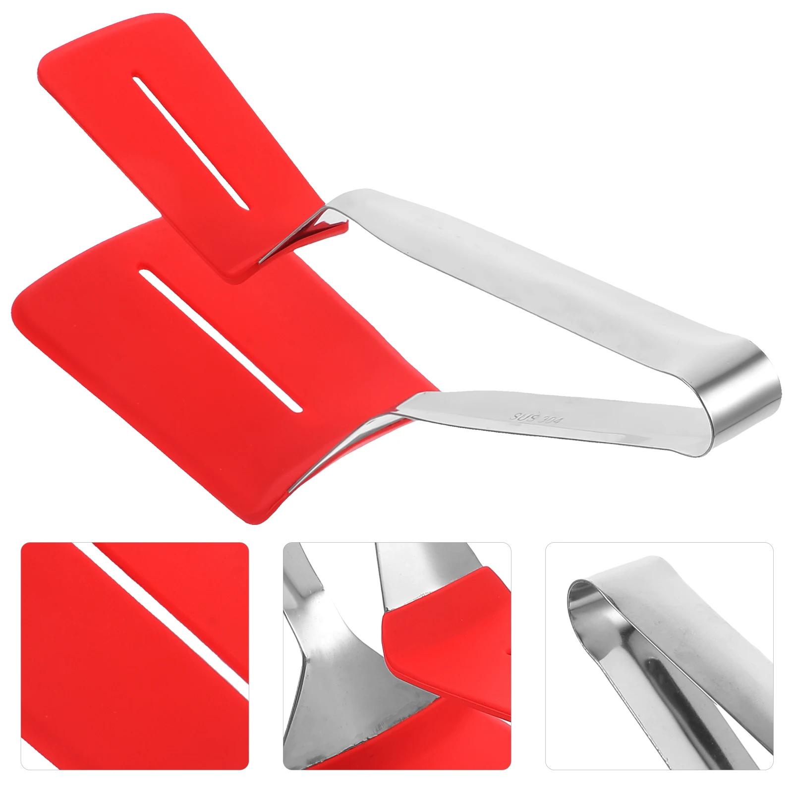 

Stainless Steel Silicone Kitchen Cooking Tongs Multipurpose Barbecue Clamp Thickened Durable Heat Resistant Camp Grilling Tools