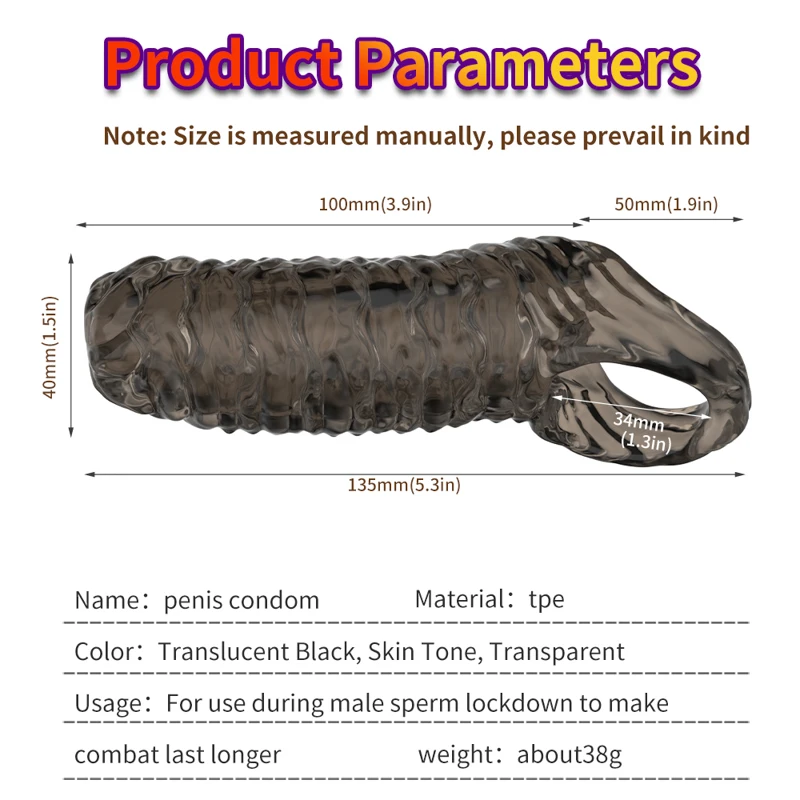 Screw thread Penis Enlargement Sex Toys For Men Gay Cock Ring Stretcher Extender Sleeve Reusable Condoms Goods Adults Products