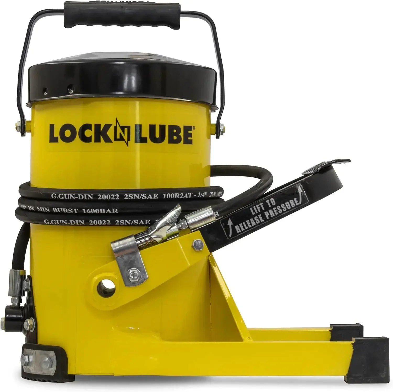 Grease Gun  Quick and Easy Greasing  10 Foot Flex Hose LockNLube Grease Coupler Included no Mess, no Waste  Industrial St