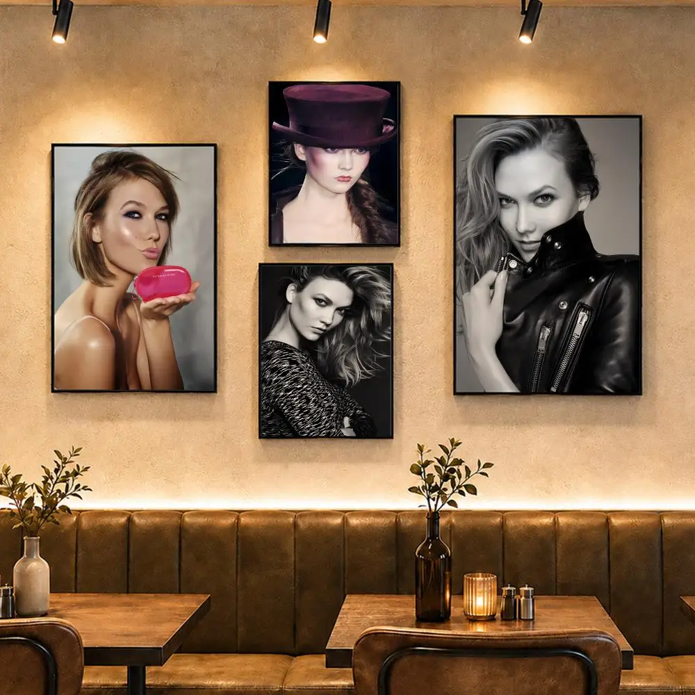 Famous Model K-Karlie KlossS Poster Vintage Retro Anime Poster Stickers Peel and Stick Wall Art Home Decor