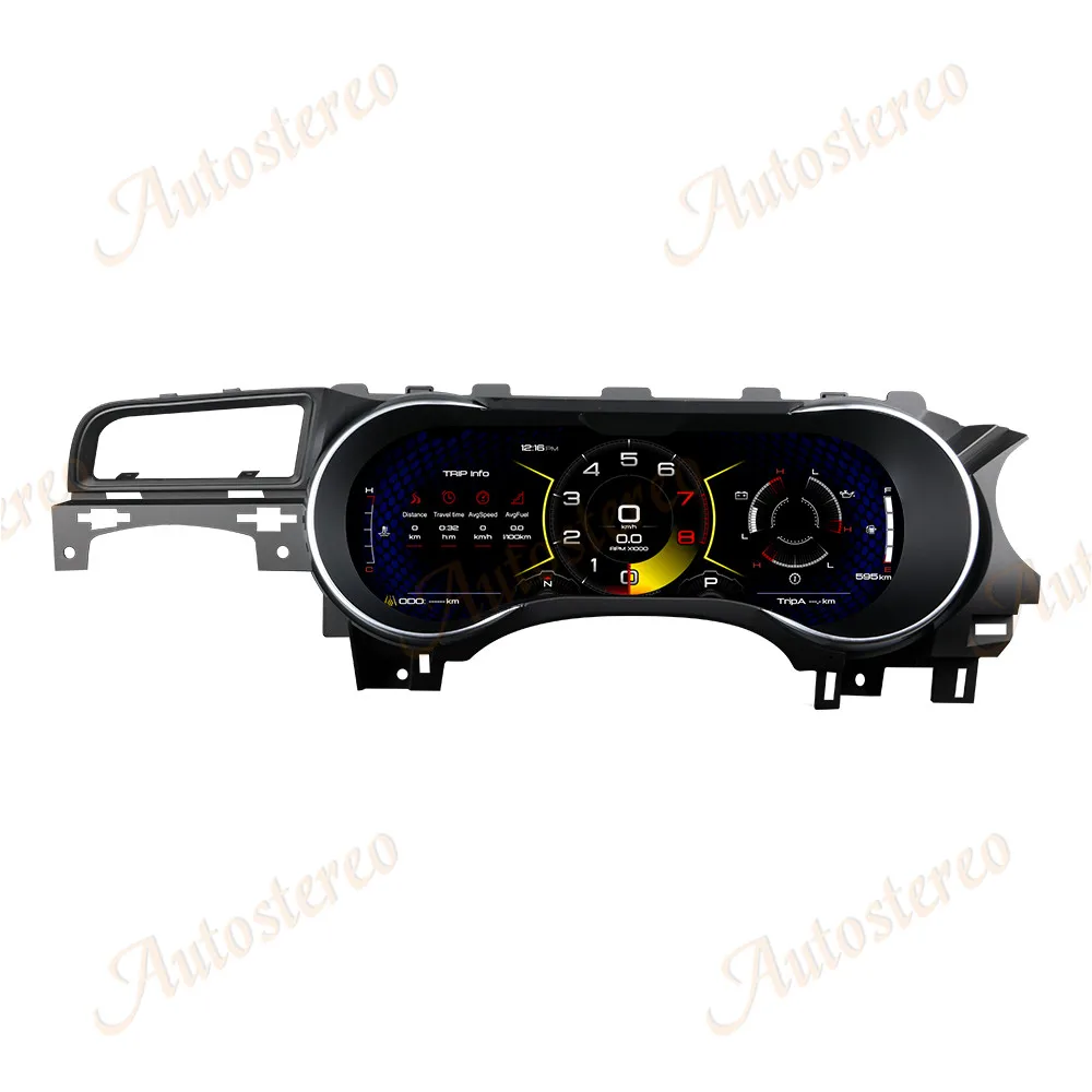 ZWNAV 12.3 inch Digital LCD Instrument Dash Screen Digital Cluster For Ford Mustang 2015-2023 Car LCD Dashboard Instrument
