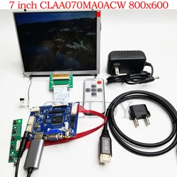 7 inch CLAA070MA0ACW 800x600 4:3 60Pin TTL LCD Display Screen HDMI VGA AV Controller Driver Board Kit Monitor Panel