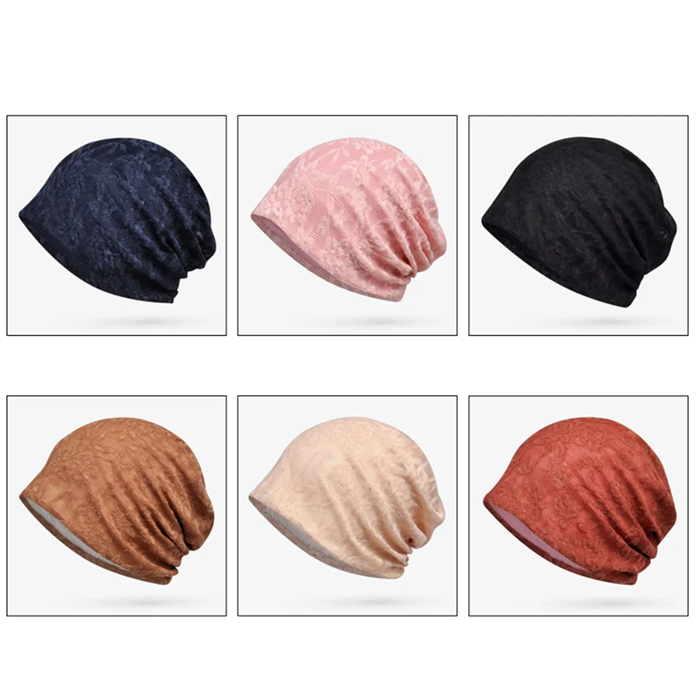 

1Pcs Breathable Lace Maternity Cap Pregnant Women Cotton Wrap for Summer Spring Solid Color Confinement Hat -Permeable