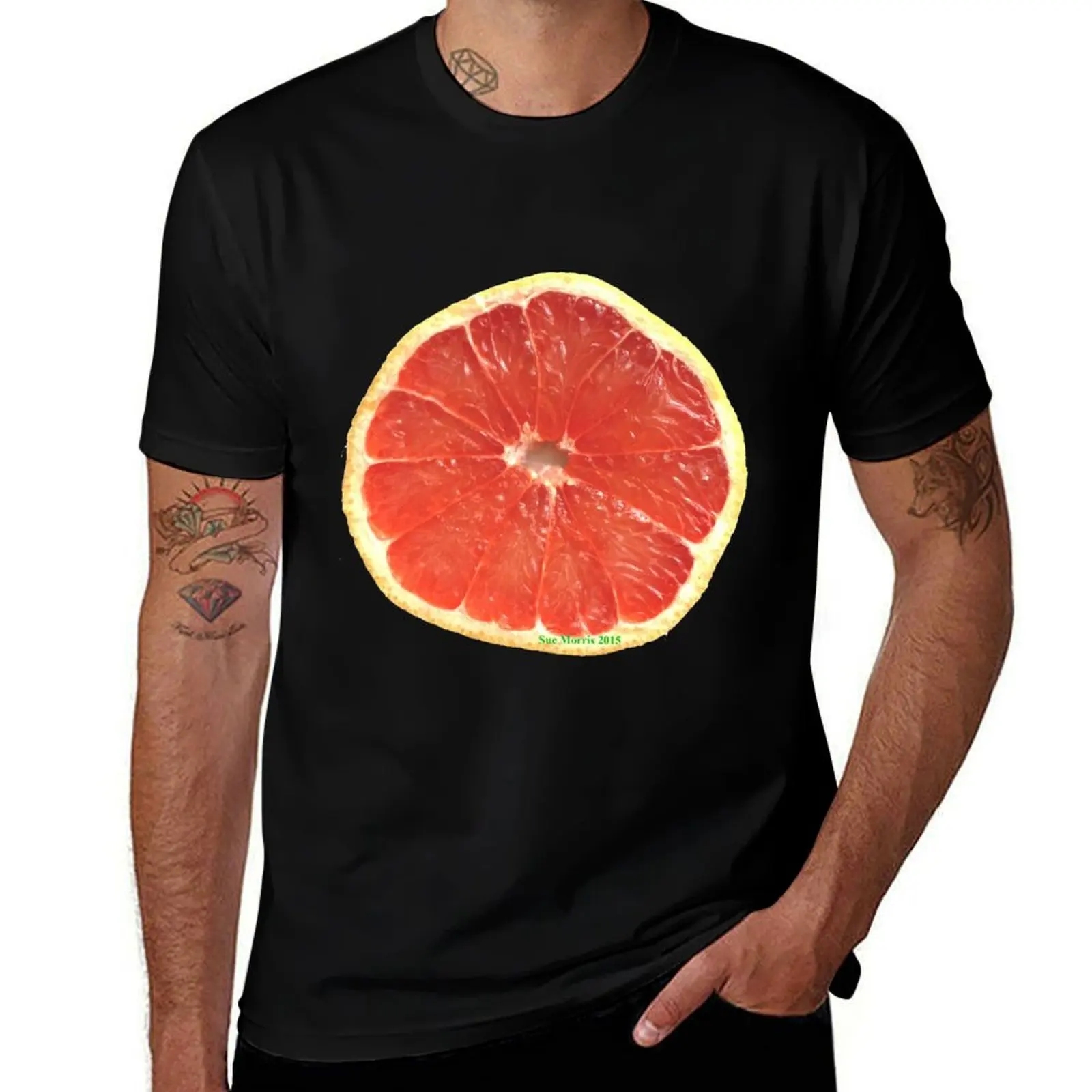 Pink Grapefruit T-Shirt Holiday Casual Short Sleeve Top T-Shirt