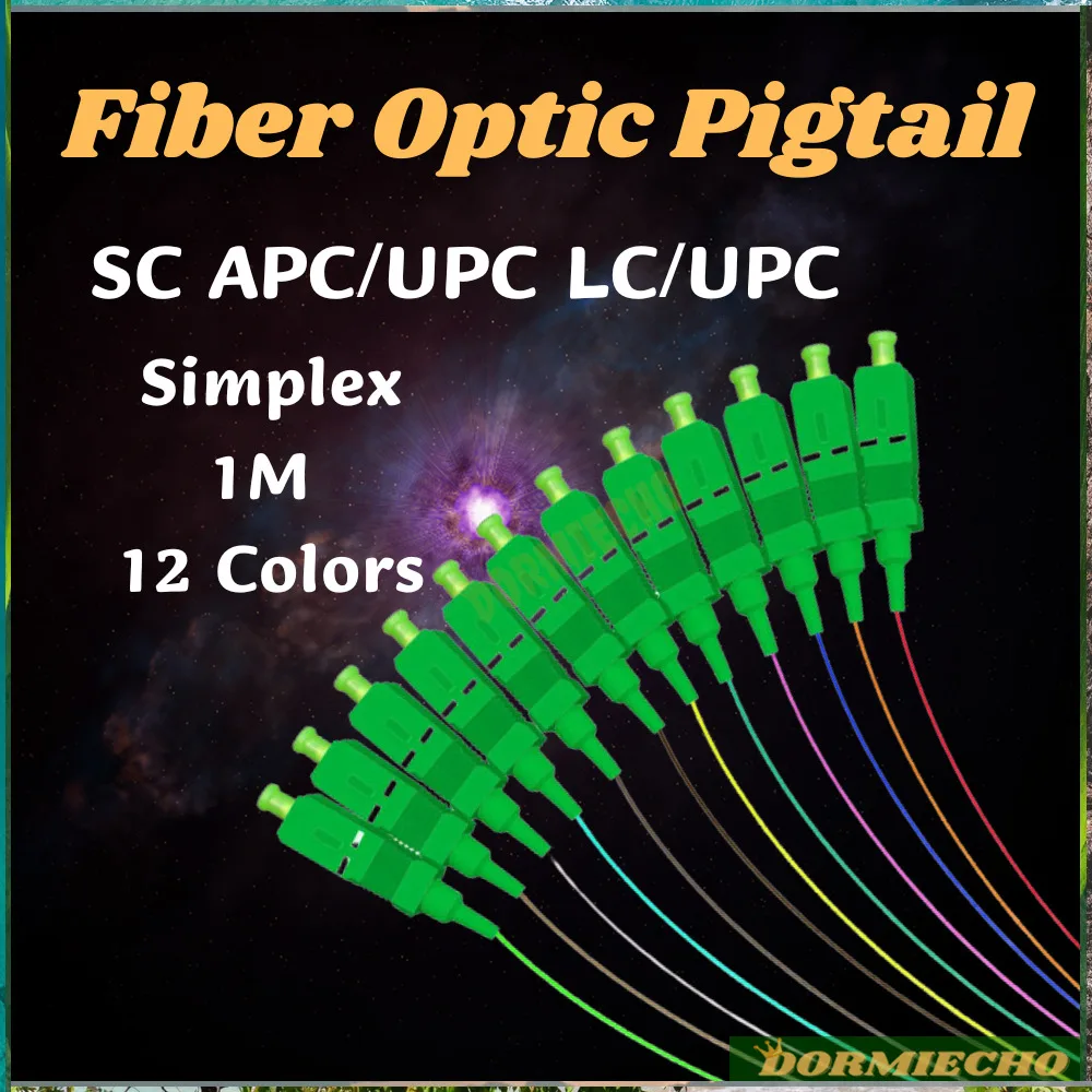 

HIgh Quality SC APC/UPC LC/UPC Pigtail Fiber Optical Patch Cord Simplex 1M 12 Colors SM(9/125) Fanout Wholesale Price