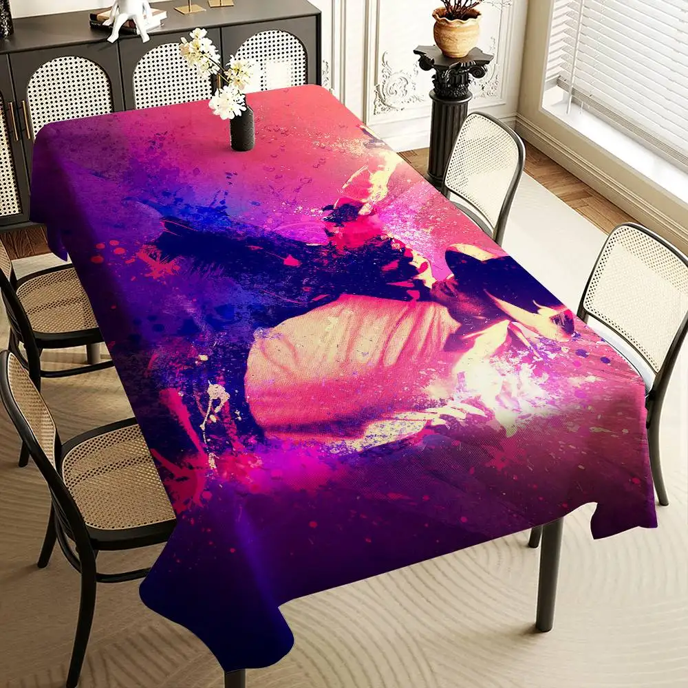 Fashion MJ M-Michael J-Jackson Tablecloth Home Dinner Party Table Cover Wedding Banquet Party Cover Hotel Decoration Tablecloths