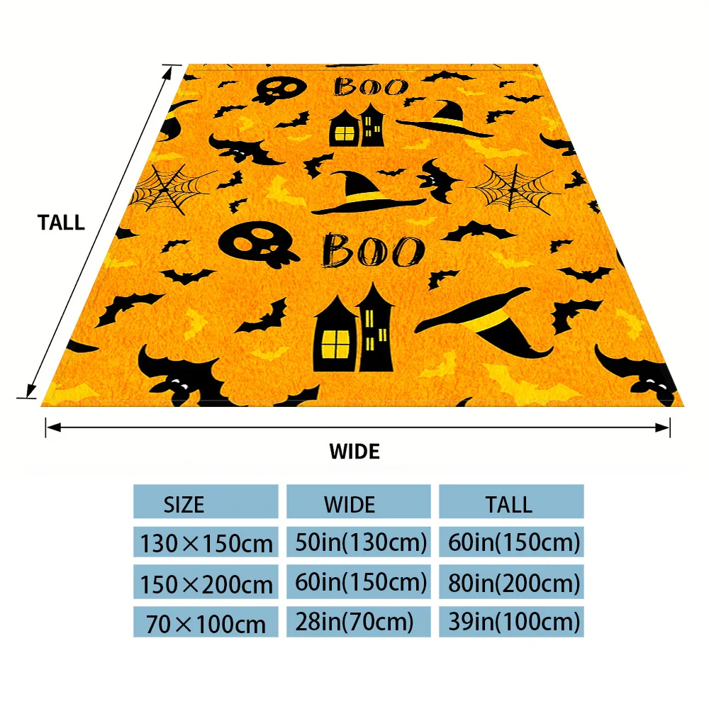 Halloween Night Winter And Summer Dual-Use Comfortable Flannel Blanket, Soft And Sticky Sofa Cover Blanket, Exquisite Gift