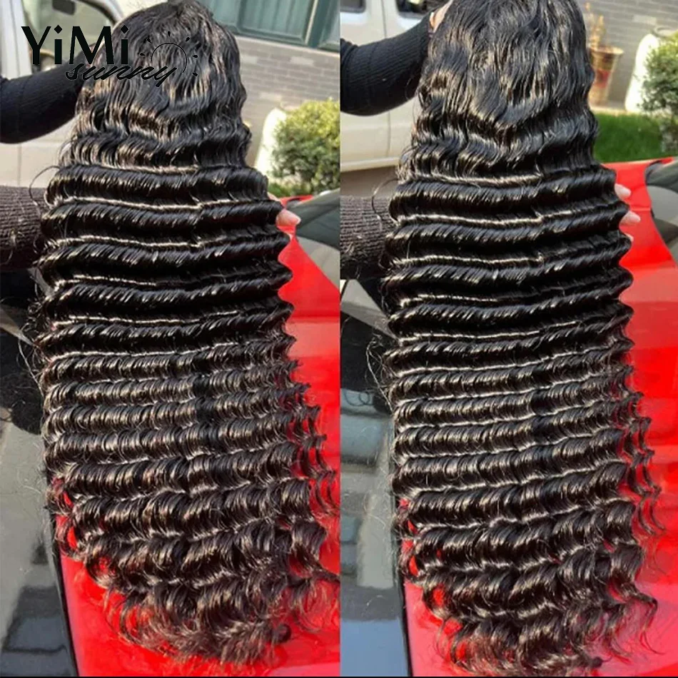 Yimisunny-Brazilian Wave Extensão do cabelo humano para as mulheres, cabelo humano virgem, trama não processada, 3/4 Bundles Deals, Full Head, Deals