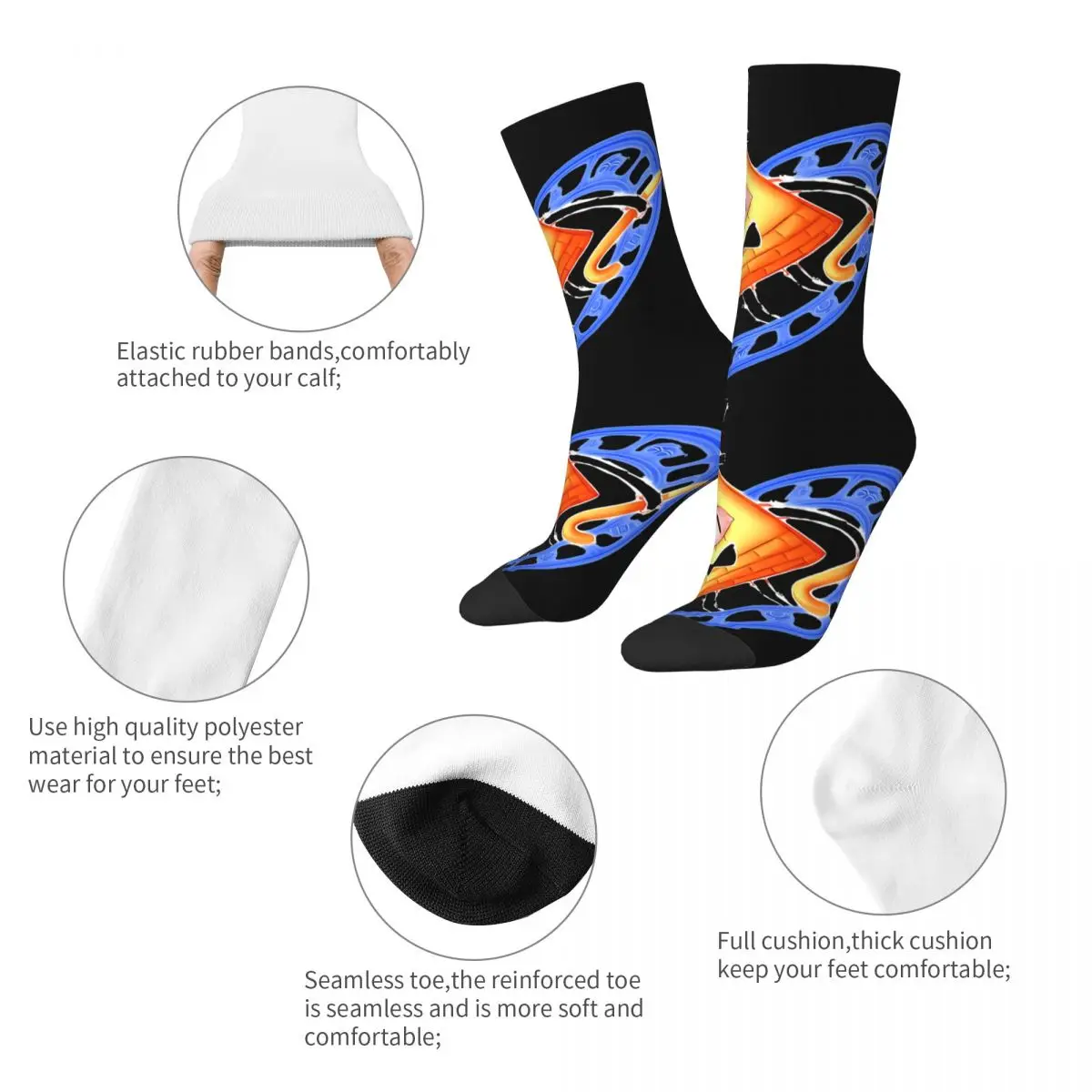 Fashion Male Men Socks Crazy Cartoon Bill Cipher Sock Graphic Women Stockings Spring Summer Autumn Winter