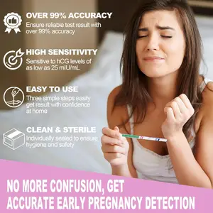 50 Pregnancy Test Strips HCG Early Detection Test Strips for Women, Fast Results with more than 99% I need up to 6 days before 8 Main Sales Pregnancy Test - №3