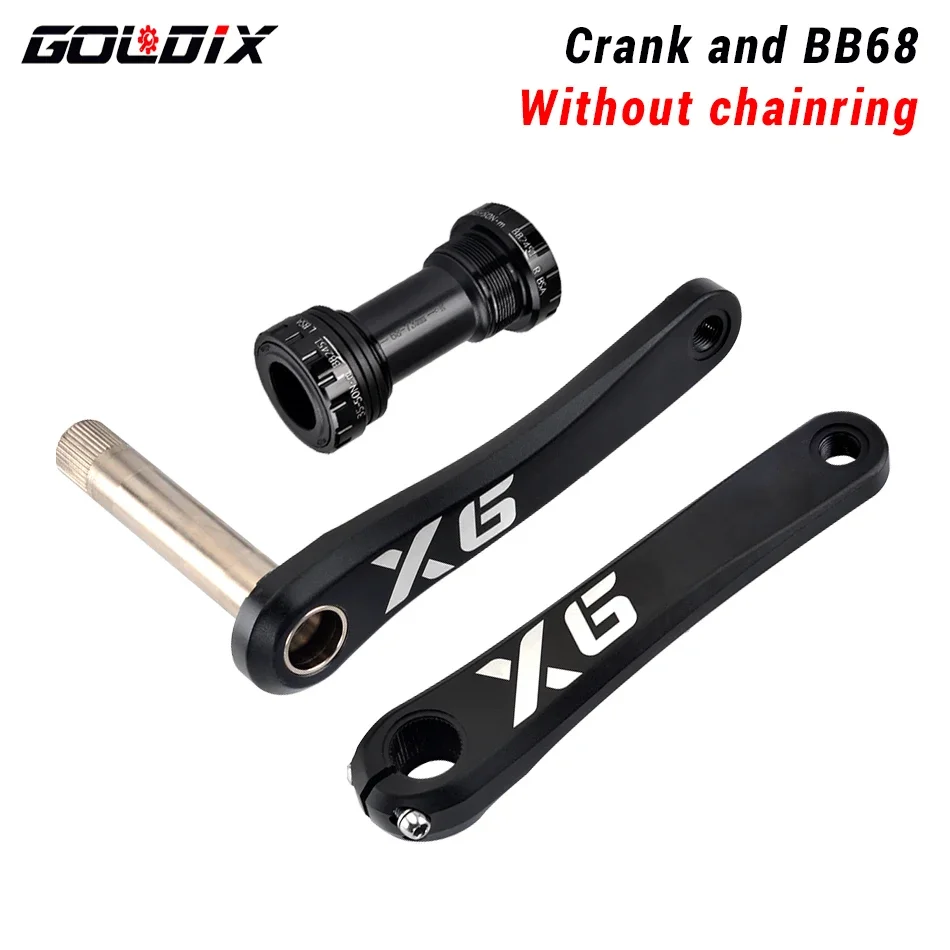 GOLDIX BIcycle Crankset 170/175mm Length Forging Crank Wide and Narrow Teeth Chainring 30/32/34/36/38T for  Install Directly