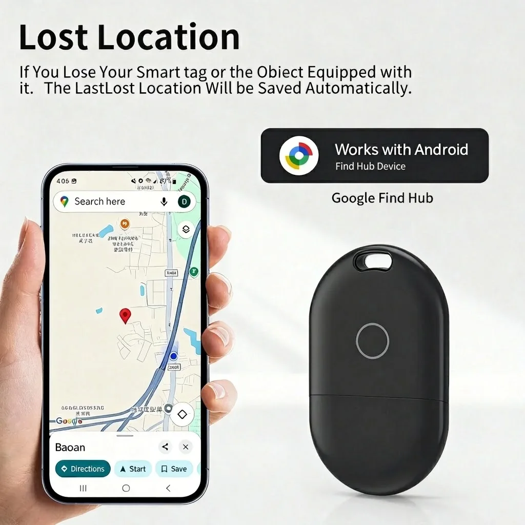 Tracker Tag for Android -Android Only Smart Tag & Item Finder Ultra-Long Battery Works with Google Find Hub |Find Keys