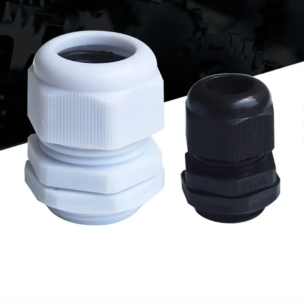 Waterproof Waterproof Joint Cable Gland White Black IP68 Plastic Connector Gland PG7 PG9 PG11 PG16 Cable Entry Wire
