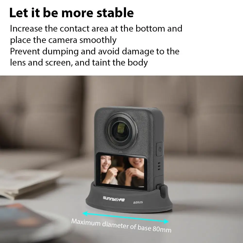 Alas Silikon untuk Aksesori DJI OSMO 360, Dudukan Mobil & Dudukan Desktop Anti-selip Penyangga Kamera Penstabil Gimbal untuk OSMO 360