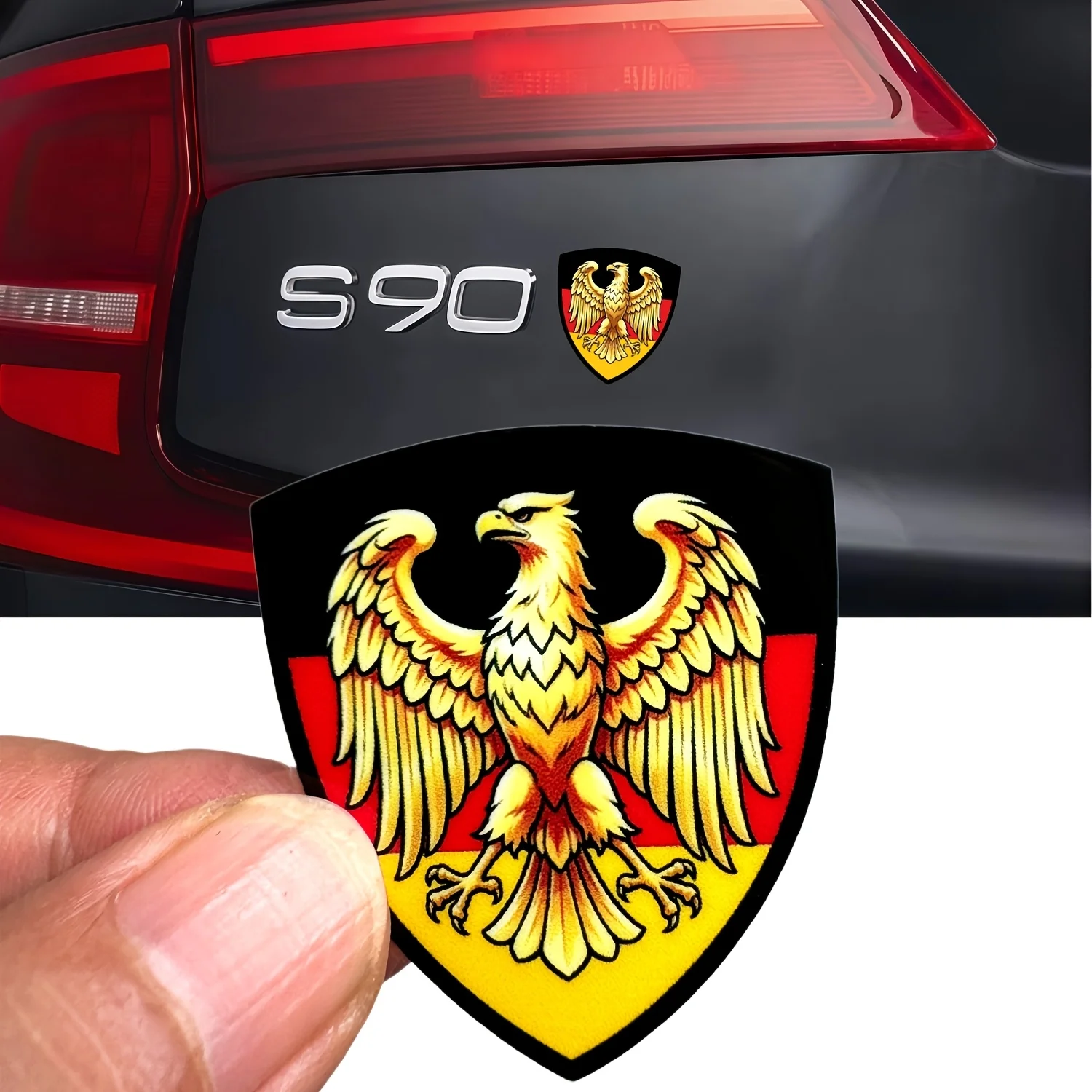 1 Set Golden Eagle Badge Sticker, 2Pcs/4Pcs Choice Vinyl Decal for Car, Motorcycle, Phone, Laptop, Luggage & Glass