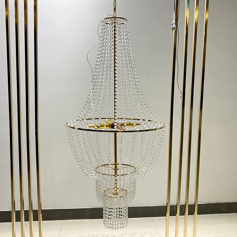 2pcs Luxury Crystal Pendant Iron Arch Flower Display Rack For Birthday Party Stage Backdrop Table Decorative Road Guide Props