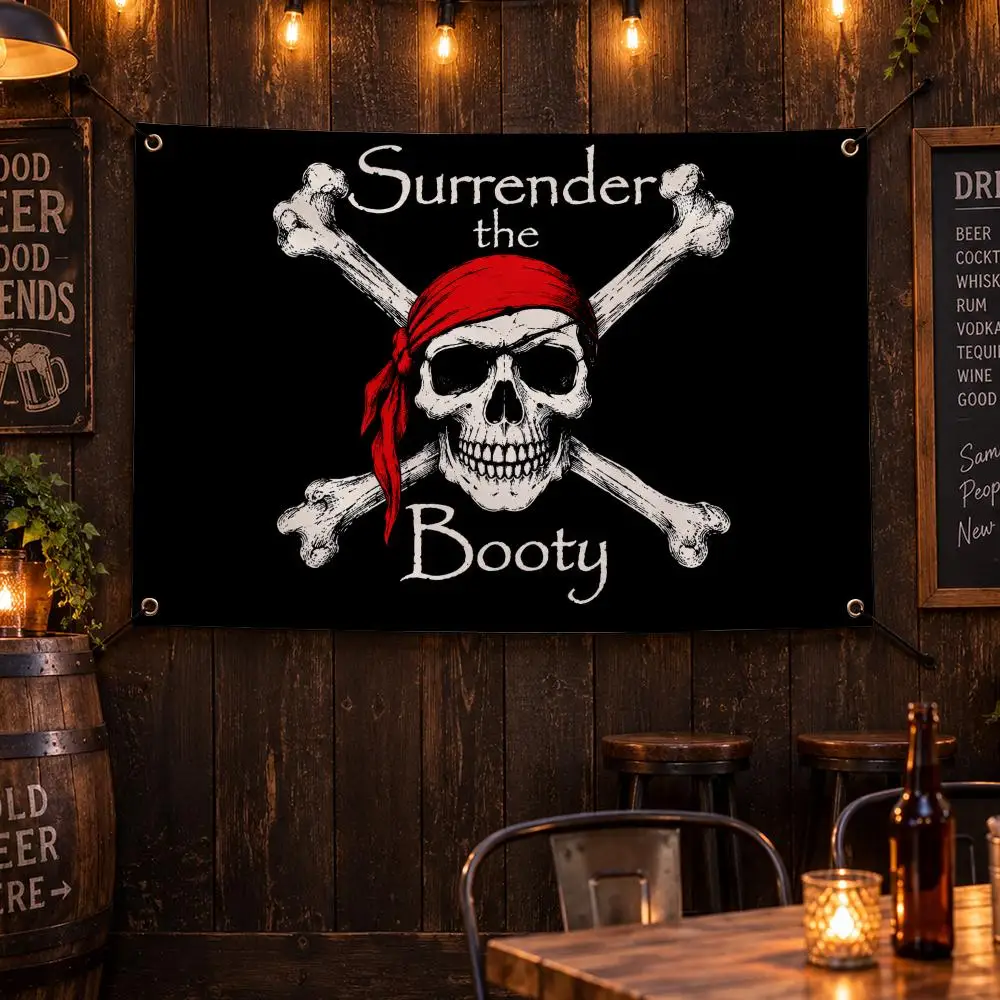 Symbol J-Jolly Roger Flags Personalized Flag Room Dorm Camping Picnic Garage Bar Indoor Outdoor Wall Decor