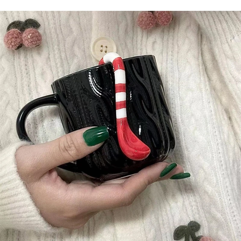 

Simple Ceramic Mug with Spoon Lovers Afternoon Tea Coffee Cup Office Water Breakfast Milk Nordic Household Drinking Set