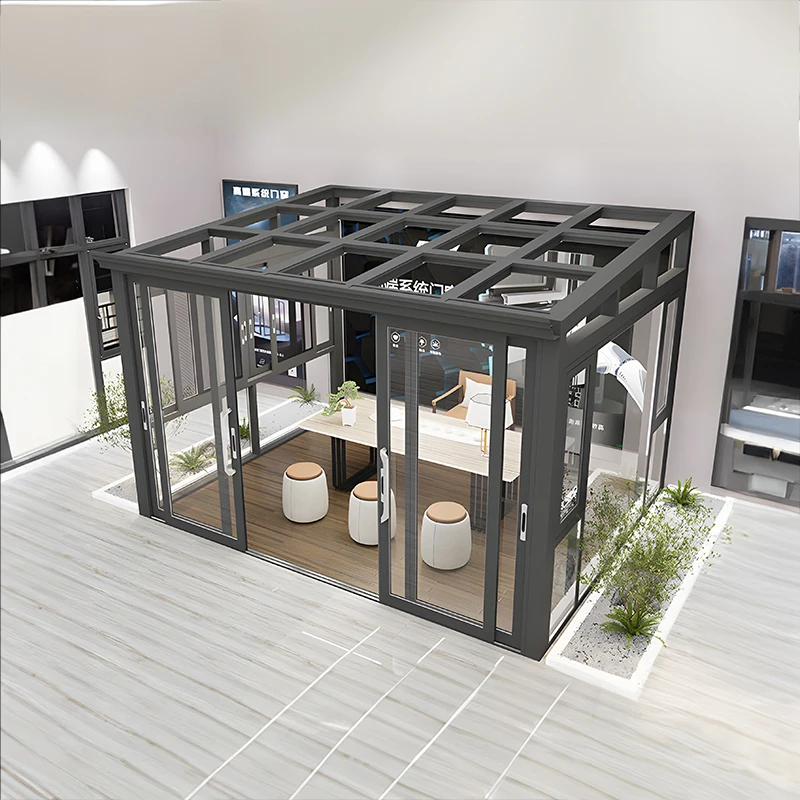 Aluminum Alloy Frame Tempered Glass Sunroom for Villa Residential Apartment Use sunroom
