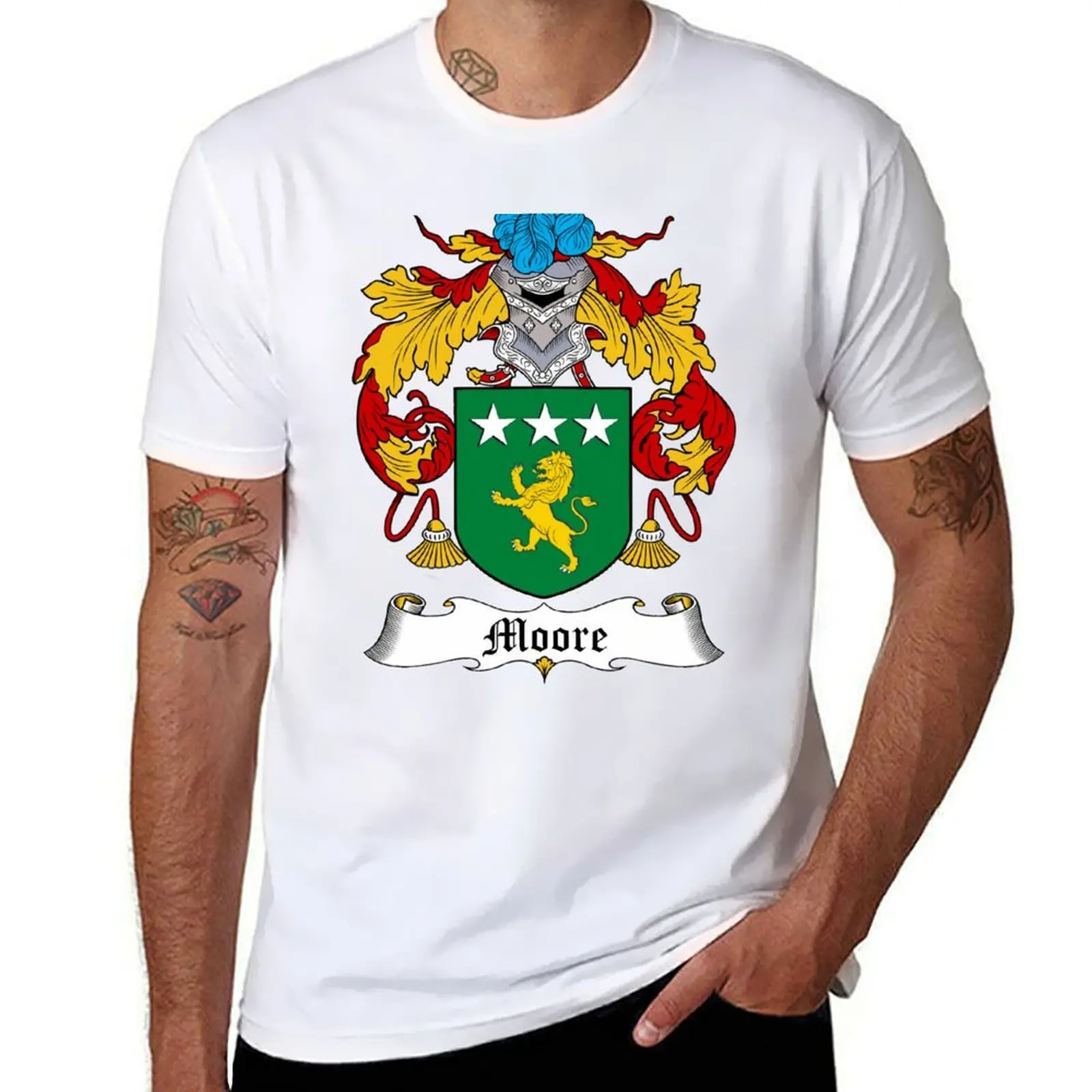 

MOORE FAMILY CREST T-Shirt t shirts for man slim fit funny t shirts man T-Shirt