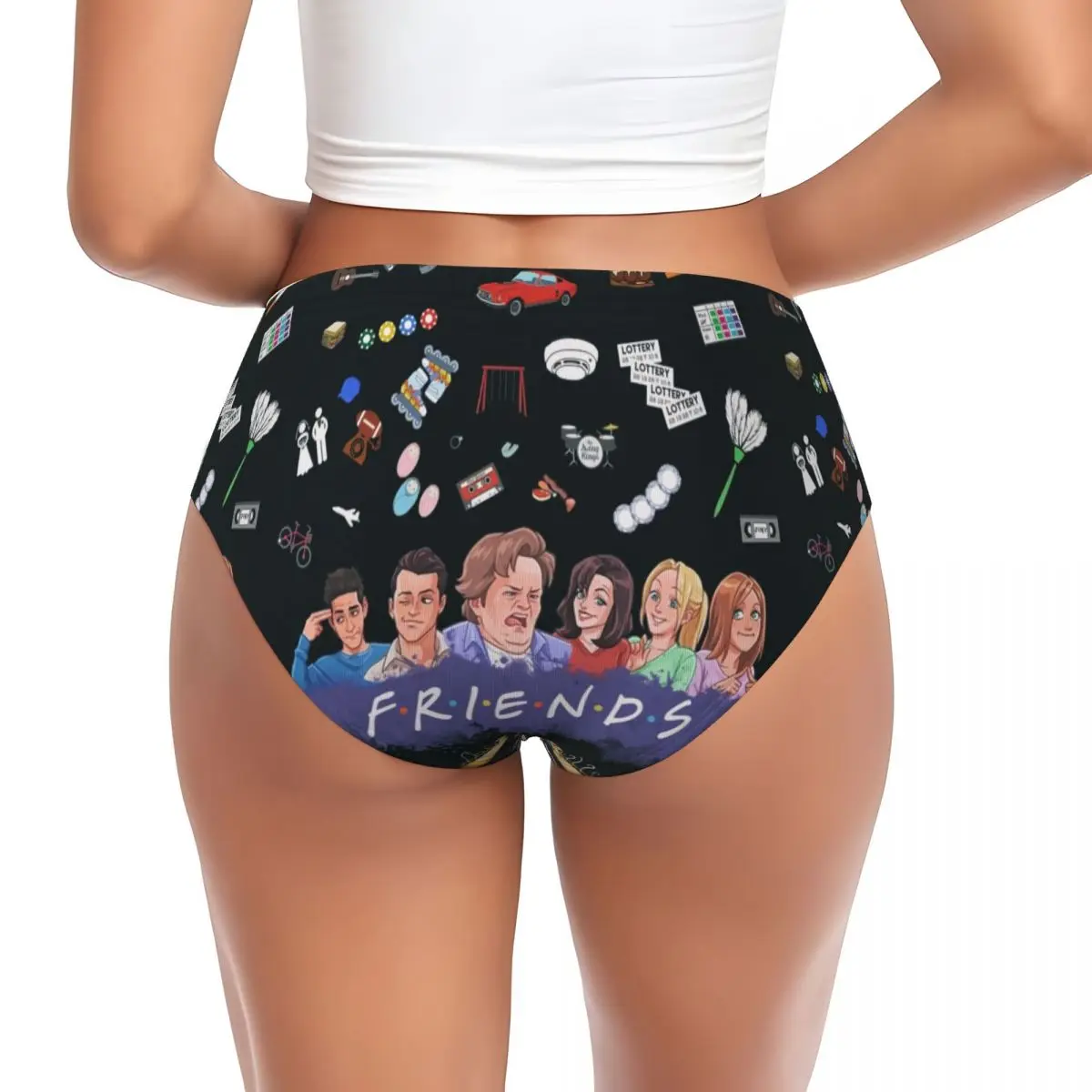 Custom Friends Funny Poster Brief Panties Women Comfort Stretch Underwear