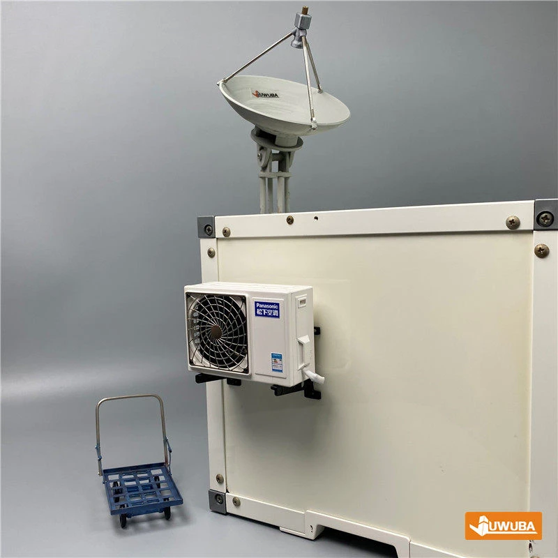 Miniature Wall-mounted Air Conditioner 1/14 Scale, Scene Decoration for Tamiya RC Tractor Dump Truck & Re-ment Diorama