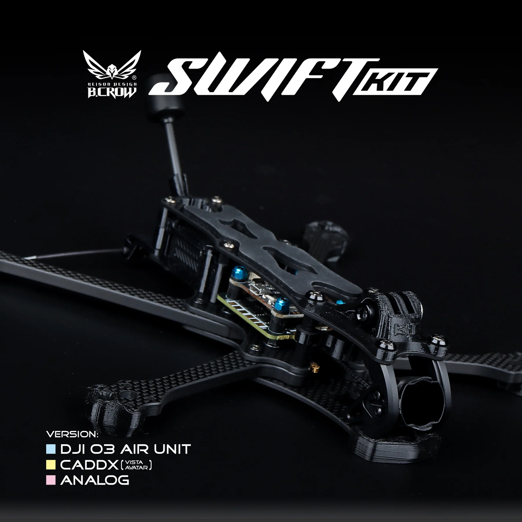 Zestaw SWFIT BCROW T700 z włókna węglowego 5 cali dla DJI O3 HD lub analogowej ramki z 30.5mm otworem FC dla RC FPV Racing Freestyle drony