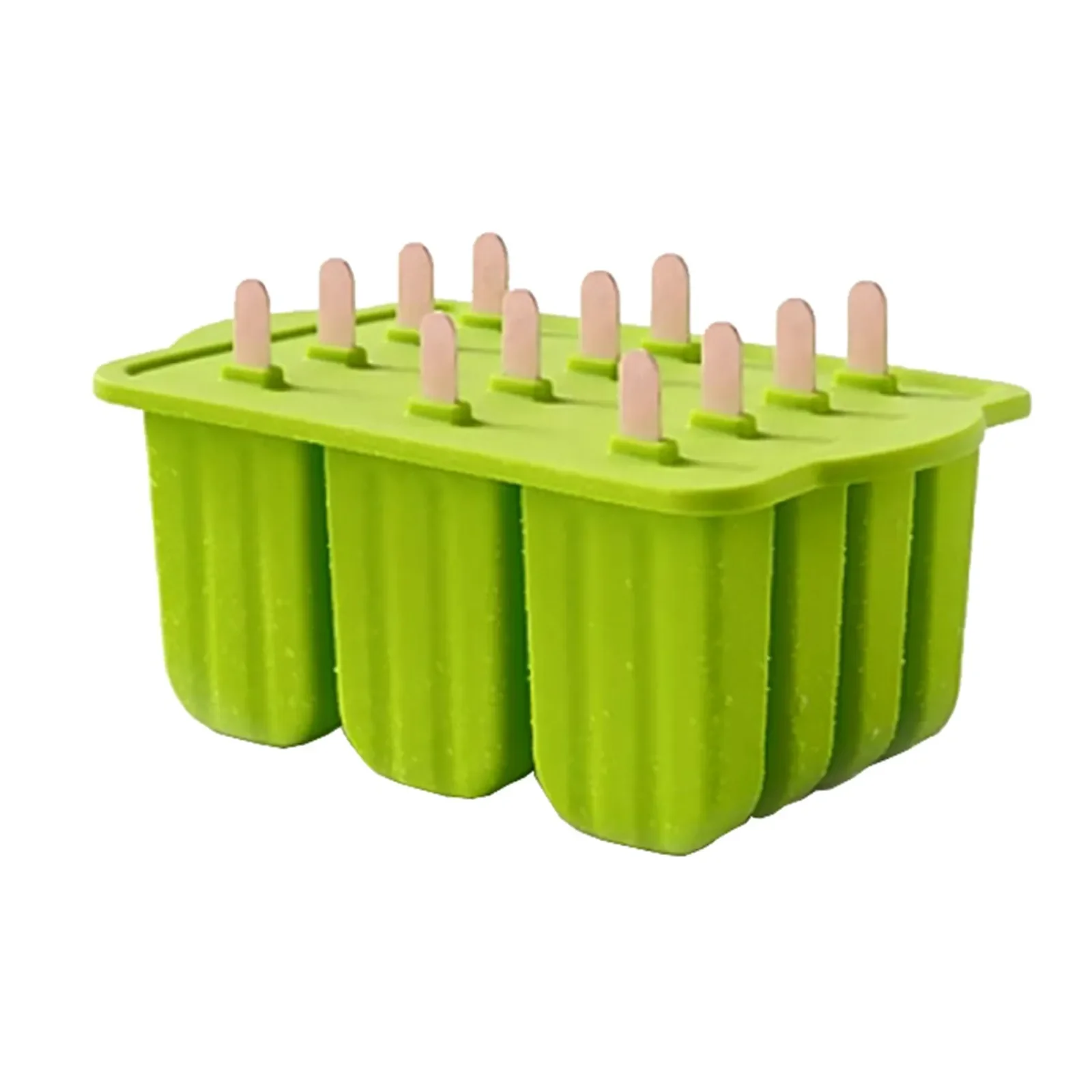 12 Pieces Silicone Popsicle Maker Molds Food Grade Ice Molds With Ice Cream With 50 Popsicle Sticks Popsicles Molds Household