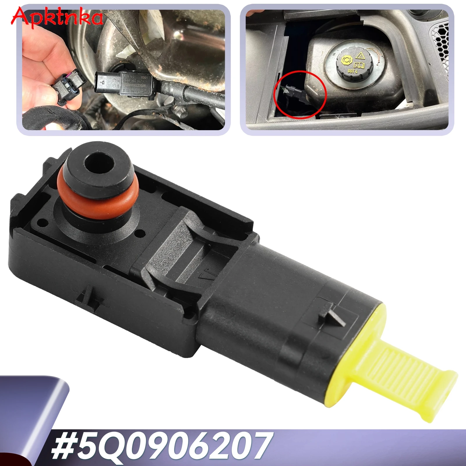 

5Q0906207 829006 For Audi A3 Q3 A4 VW Golf 7 GTI Polo Seat Skoda Automotive Brake Vacuum Line Pressure Sensor Replacemnt Parts