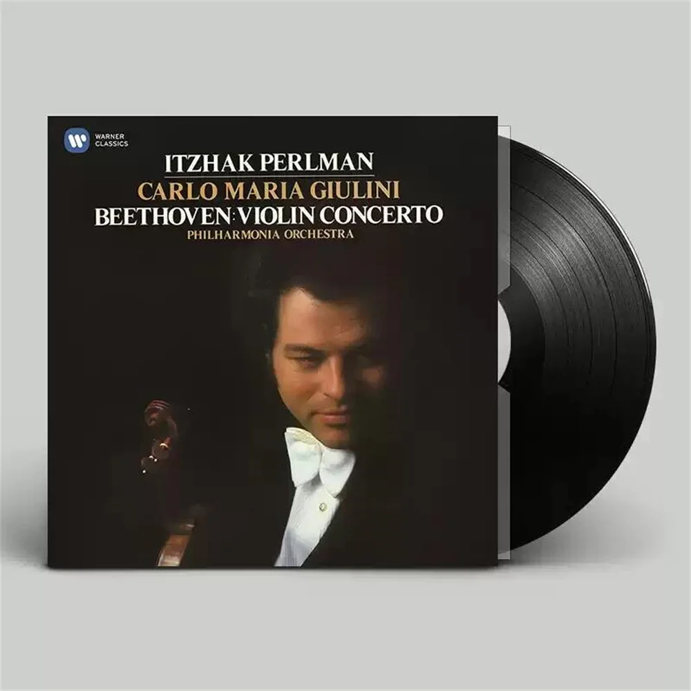 

Классическая музыка, виниловая пластинка для фонографа, скрипичная концертная симфония Бетховена, пластинка LP с Перлманом и Джуллини, 12 дюймов