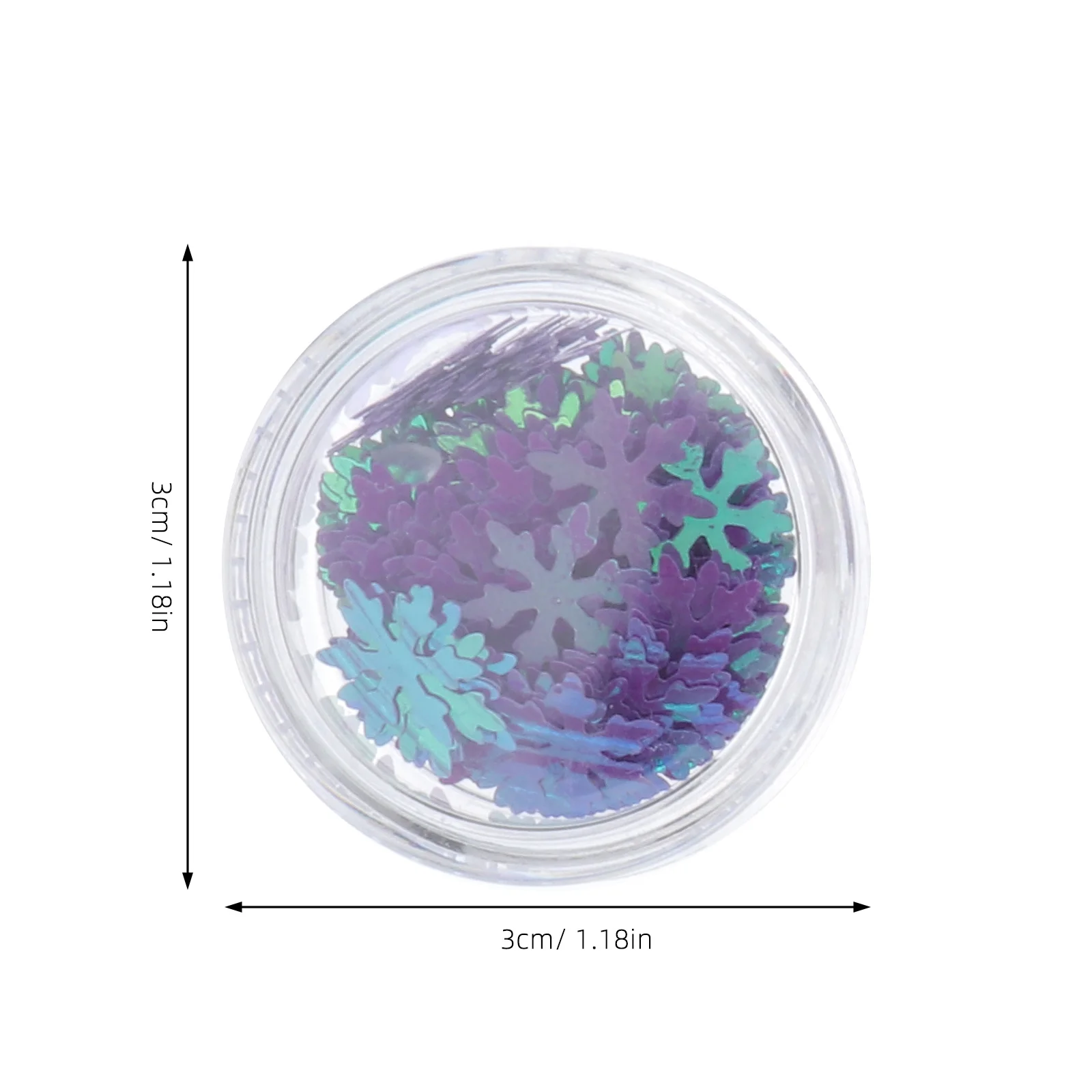 

6Pcs Snowflake Nail Sequins Christmas Decoration Durable Lightweight Large Quantity Manicure Paillette Nail Sequins