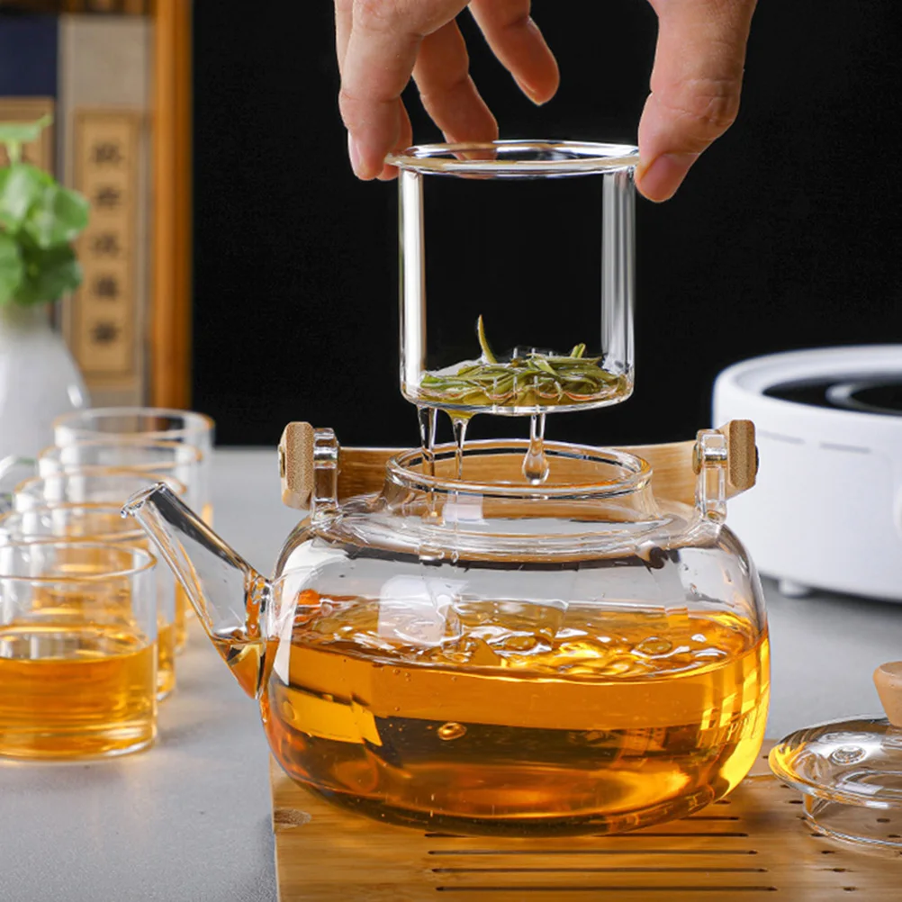 

Safe and Reliable Glass Teapot with Handle for Hot and Cold Resistance in Home Or Office Tea Kettle Glass Teapot