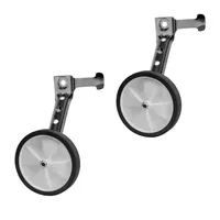 Black Bike Stabilisers Adjustable Bike Training Wheels Set Bicycle Wheel Adjustable Brackets Multi-speed Support
